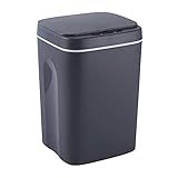 12/14/16L Smart Mülleimer Home Mülleimer Weiß Home Intelligenter elektrischer Müll Automatischer Infrarot-Sensor Mülleimer (Farbe: 16L Dunkelgrau)