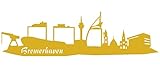 Samunshi® Wandsticker Bremerhaven Skyline viele Größen und Farben sofort lieferbar wandtattoo in 7 Größen und 25 Farben (30x8,8cm goldmetalleffekt)