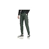 Liangsujianmck Jeans Für Männer, Herrenhose Frühling Herbst Baumwolle Fracht Hosen Männer Arbeitshose Militär Multi-Taschen Hosen Outdoor Hosen Männliche Mode Käppchen (Color : Green, Size : 33)