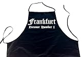 ShirtShop-Saar Frankfurt - Forever Number 1; Städte Schürze (Latzschürze - Grillen, Kochen, Berufsbekleidung, Kochschürze), schw