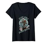 Damen Echte Kerle fahren Roller. Für harte Männer & Zweitakt Fans T-Shirt mit V