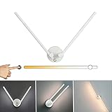 Innen Wandleuchte mit Schalter, 12W LED Wandlampe Dimmbar, Schlafzimmer Nachttischlampe Doppel Arm 300° Drehbar Up Down Wandbeleuchtung für Wohnzimmer Badezimmer Hotel Flur Treppenhaus, 3000K-6000