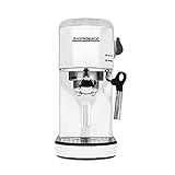 GASTROBACK #42717 Design Espresso Piccolo, Espressomaschine mit Milchaufschäumdüse, 19 bar Pumpendruck, schnelles Aufheizen (40 Sekunden), weiß