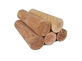 23kg Premium Kaminholz – OHNE Rinde - Rundstäbe Holzstäbe Rundholz – entrindetes Brennholz Kaminholz Grillholz Feuerholz Birkenholz (Scheitlänge ca.25 cm)