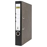 Idena 303002 - Ordner für DIN A4, 5 cm schmal, Wolkenmarmor, schwarz, 1 Stück