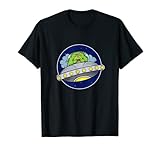 Lustige Alien Space Cat UFO Lover Flying Saucer T-S