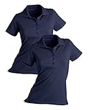 CLINIC DRESS Shirt - Doppelpack Longshirt Damen in 96% Baumwolle, für Krankenschwestern, Ärztinnen und Pflegepersonal Navy 38/40 40 42