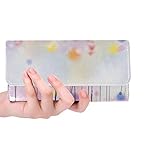 Einzigartige benutzerdefinierte abstrakte Blumenbilder Blumen weiche Frauen Trifold Brieftasche Lange Geldbörse Kreditkarteninhaber Fall H