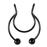 SNOWINSPRING 10 STÜCKE Rostfreier Stahl Nasen Clip U-FöRmige Nicht Perforierte Nasen Nagel Nasen Piercing Schmuck für MäNner und Frauen,E