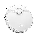 M7 Saugroboter mit Wischfunktion,4000Pa Saugleistung 150 Minuten Saug- & Wischroboter, LDS Laser Staubsaugerroboter mit intelligenter Navigation,Staubsauger Roboter für Tierhaare, Teppiche (White)