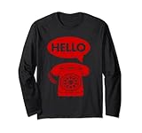 Retro-Telefon mit rotem Zifferblatt, Hello Lang