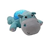 LED Lampe' Nilpferd Hippo' mit Sternenhimmel Musik Einschlafhilfe Tischlampe Tischleuchte Nachttischlamp