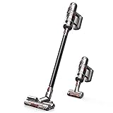 TAIJU-CHENCHEN Aufrechter Staubsauger, 4 in einem, LED-Lampe drahtloser Basis-wiederaufladbarer Hand-Staubsauger, große Saugkraft, leichtes Gewicht und geräuscharm, geeignet for Haushalts-Teppiche, T
