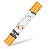 FOURARTISANS Plotterfolie Textil, 30.5cm * 152.4cm Orange Flexfolie zum Aufbügeln auf T-Shirt. Geeignet für alle S