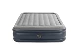 Intex Deluxe Pillow Rest Raised Luftbett - Queen - 152 x 203 x 42 cm - Mit eingebaute elektrische Pumpe, Top: Grey/Bottom: B