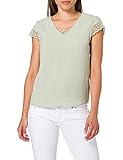 Vila Damen VILOVIE Capsleeve LACE Detail TOP T-Shirt, Desert Sage, 38