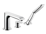 hansgrohe Metris 3-Loch Einhebel-Wannenrandarmatur, C