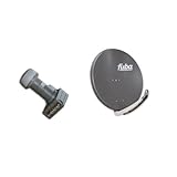 Antenne Fuba 74x84 cm Alu Anthrazit DAA 780 A + Fuba DEK 416 Quad LNB Quattro-Switch FuLLHD 3D NEU