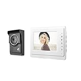 qingqing1001 Upgrade 7 '' Farbe verdrahtet Video Intercom Intercom-Innengerät-Monitor-Bildschirm Black Touch Metal-Video-Türwörter 25 Akkord-Türsprechanlage Für Zuhause (Color : C, Size : 1)