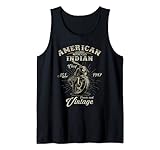 Vintage American Motorrad Indianer für Old Biker Geschenke Shirt Tank Top