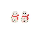 Hirolan Damen Weihnachten Ohrstecker Schneemann Candy Cane Jingle Bell Ohrringe FüR Frauen Schneeflocke Weihnachtsmann Socke Weihnachtsbaum Ohrringe Weihnachten Schmuck Geschenk Eleg