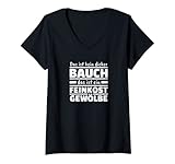 Damen Das ist kein Dicker Bauch das ist ein Feinkost Gewölbe T-Shirt mit V