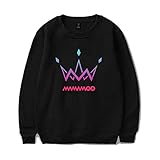 APHT Unisex MAMAMOO Sweatshirts Langarm Kapuzenpullover Season Harajuku Bedruckte Sweatshirts Rundhals Lose Bedrucktes Tops Pullover SOLAR WHEEIN HWASA MOONBYUL