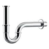 VARIOSAN Universal Röhrensiphon/Siphon für Waschbecken PLUS 14993, 1 1/4' x 32 mm, Edelstahl,