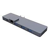 lmoikesz USB C HUB 8 in 1 Typ C HUB-Adapter SD-Kartenleser USB-C mit Thunderbolt 3 4K HD 3 USB 3.0-Ports SD TF