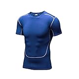 Sportshirt Herren Modern Urban Basic Slim Fit Stretch Herren Muskelshirt Sommer Einfachheit Mode Rundhals Herren Shirt Gym Outdoor Workout H