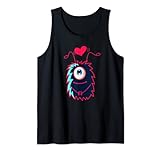 Cool Funny Valentin's Day Monster, Monster Love Graphic Fun Tank Top