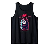 Cool Funny Valentin's Day Monster, Monster Love Graphic Fun Tank Top