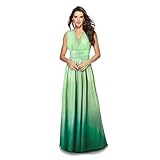 FYMNSI Damen Multi-Way Farbverlauf Wickelkleid Langes Abendkleid Hochzeit Brautjungfernkleid Bodenlang Partykleid Cocktailkleid Cabrio V-Ausschnitt Sexy Rückenfrei Maxikleid Sommer Strandkleid Grün M