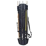 Rutenfutteral Angelkoffer, Rutentasche Rod Case Angelkoffer, Tragbare Angelruten Taschen, Wasserdicht Angeln Tasche, Tragbar Falten Angeln Stange Werkzeug Tragen Fall TräGer Reise Tasche (Schwarz)