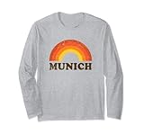 Retro Vintage München Regenbogen Deutschland Souvenir 60er Jahre Distressed Lang