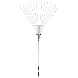 TYYW Garten-Teleskop-Rechen Verstellbarer klappbarer Gras-Blätter-Rechen Garten-Reinigungs-Werkzeug Rechen-Laub