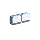 FEINENGSHUAIfeizaoh Seifenablage Seifenbox Haushaltsküche Badezimmer kann eingesetzt Werden ABS-Materialablaufkasten-Saugnapfaufbewahrungsbox (Color : Blue)