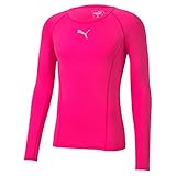 PUMA Herren Liga Baselayer Tee LS T-Shirt Longsleeve, Fluo Pink, M