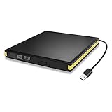 Mungowu USB 3.0 Externes DVD Laufwerk, Tragbarer CD DVD Abspieler Externer CD Brenner Leser Writer Festplatten Laufwerk für Laptop Desktop