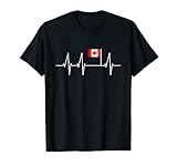 My Heart Beats für Kanada T-Shirt Kanadische Flagge Herzschlag