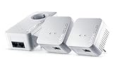 devolo WLAN Powerline Adapter, dLAN 550 WiFi Multiroom Kit -bis zu 500 Mbit/s, Mesh WLAN Verstärker, WLAN Steckdose, 2x LAN Anschluss, weiß