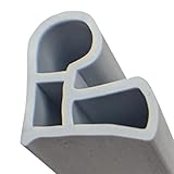 Stahlzargendichtung I 5m I Farbe Grau oder Weiß ► Dichtung Türe ► Metalltürdichtung ► Ersatzdichtung ► Wohnungstürdichtung ► Langlebig und wartungsfrei (weiß)
