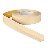 ProfiPVC Weichsockelleiste - Abschlussleiste 18x18mm 5 Meter für Küche und Badezimmer, selbstklebendes Dichtungsband aus PVC, flexible Knickleiste, Fugendichtungsband, cremefarb