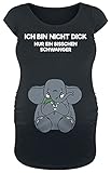 Umstandsmode Ich bin nicht dick Frauen T-Shirt schwarz L