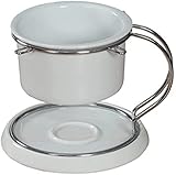 Tiyabdu Käse Fondue Fondue Topf Schokolade Fondue Topf Set mit 2 Fondue Gabeln Käse Fondue Set servieren 1-2 Personen (weiß) Fleisch Fondue Sets (Farbe: Weiß, Größe: 480ml)