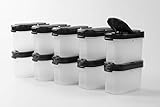 Tupperware Gewürz-Zwerge 120 ml (10) schwarz Gewürz Behälter Gewürzbehälter klein 37579