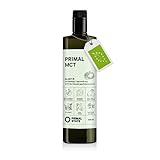 Primal State® Bio MCT Öl [500ml] | inkl. Ausgießer in Glasflasche | 70% Caprylsäure und 30% Caprinsäure aus 100% Bio Kokosö