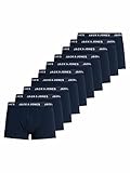 JACK & JONES Herren JACSOLID Trunks 10 Packs Boxershorts, Navy Blazer/Detail:Navy Blazer-Navy Blazer-Navy Blazer-Navy Blazer-Navy Blazer-Navy Blazer-Navy b, M (10