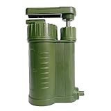 BOROCO Tragbarer Wasserfilter, Wasserfilterpumpe mit austauschbarem 0,01-Mikrometer-Kohlewasserfilter für Outdoor-Camping, Wandern, Rucksackreisen, N