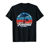 Hawaii Sonnenuntergang Strandinsel Surf Retro Vintage Hawaii T-S